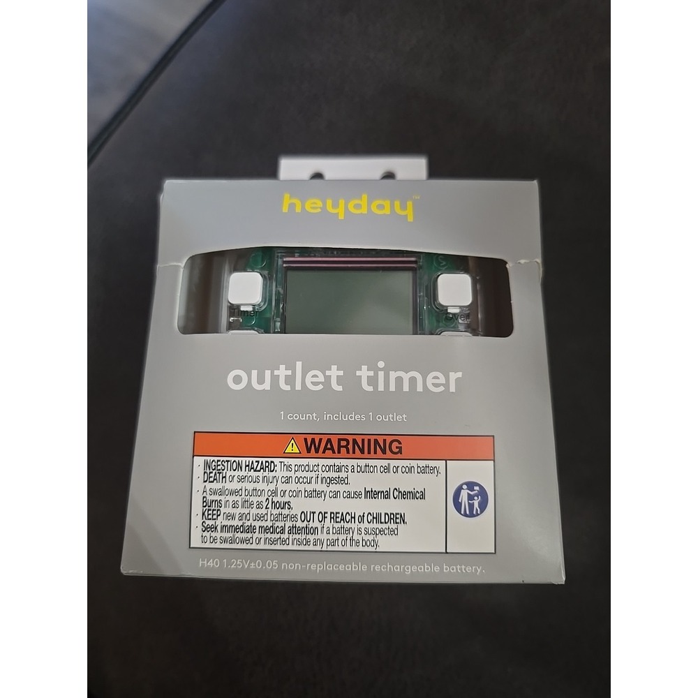 heyday Digital Outlet Timer‎ w/ Screen Programmable 7-Day Indoor 15 amp